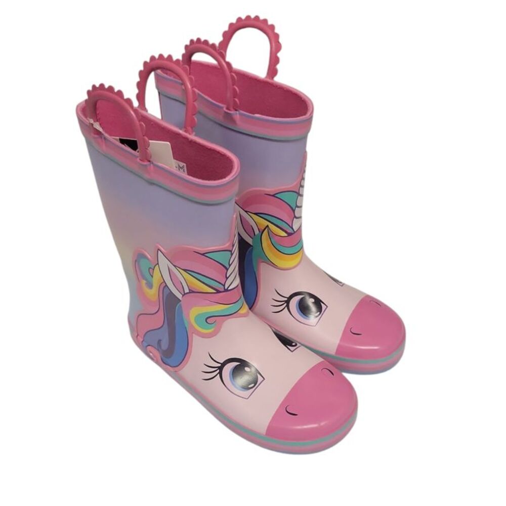 Member's Mark Toddler Girls Waterproof Rubber Rain Boot - Unicorn